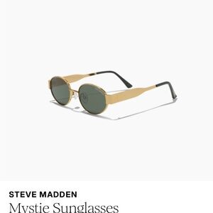 Steve Madden Gold Oval Sunglasses